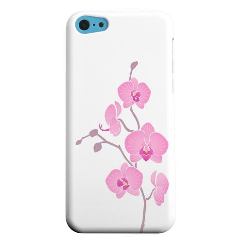 Geeks Designer Line (GDL) Apple iPhone 5C Matte Hard Back Cover - Pink Minimal Orchid Art