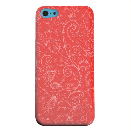 Geeks Designer Line (GDL) Apple iPhone 5C Matte Hard Back Cover - Floral 1 Poppy Red