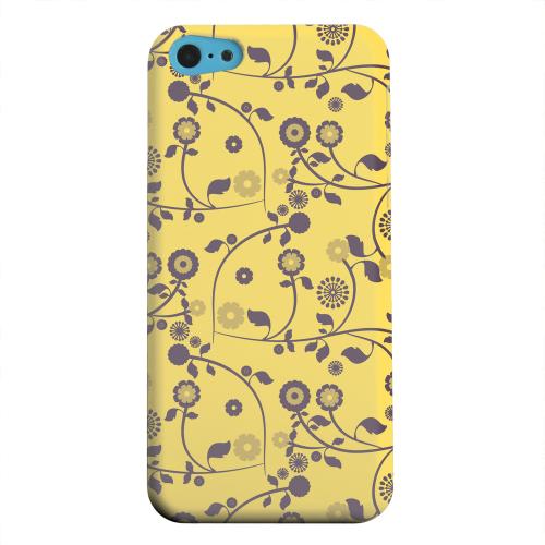 Geeks Designer Line (GDL) Apple iPhone 5C Matte Hard Back Cover - Floral 2 Lemon Zest
