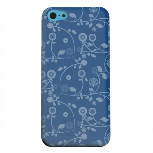 Geeks Designer Line (GDL) Apple iPhone 5C Matte Hard Back Cover - Floral 2 Monaco Blue