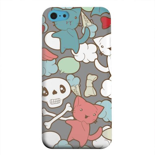 Geeks Designer Line (GDL) Apple iPhone 5C Matte Hard Back Cover - Hello Neko Skull Geeks Designer Line (GDL) Apple iPhone 5C Matte Hard Back Cover - Hello Neko Skull
