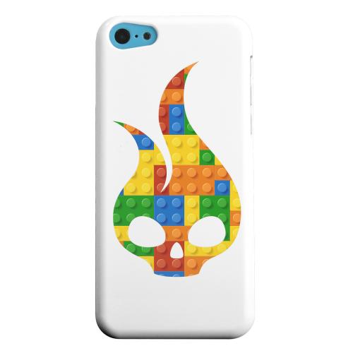 Geeks Designer Line (GDL) Apple iPhone 5C Matte Hard Back Cover - Blocks Flameskull Geeks Designer Line (GDL) Apple iPhone 5C Matte Hard Back Cover - Blocks Flameskull