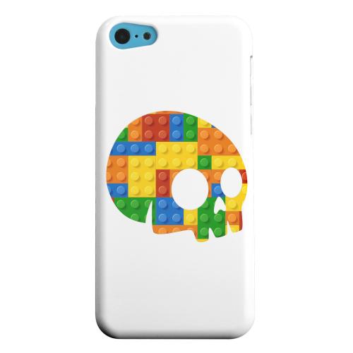 Geeks Designer Line (GDL) Apple iPhone 5C Matte Hard Back Cover - Blocks Side Skull