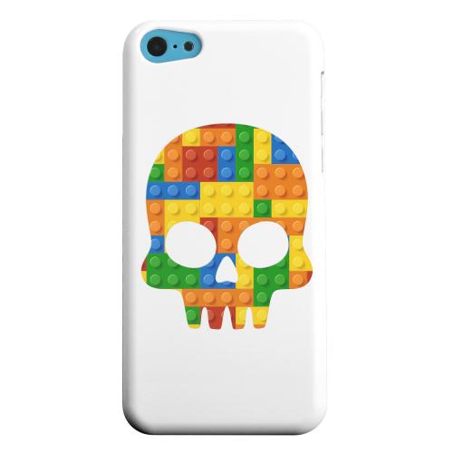 Geeks Designer Line (GDL) Apple iPhone 5C Matte Hard Back Cover - Blocks Skull