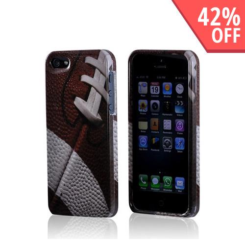 Brown/ White Football Hard Case for Apple iPhone 5/5S