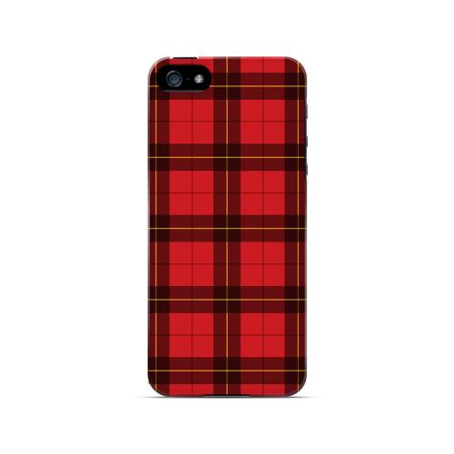 Scottish-Like Plaid in Red - Geeks Designer Line Checker Series Hard Case for Apple iPhone 5/5S