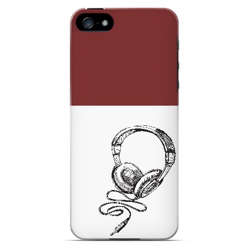 Head Bobbing Maroon - Geeks Designer Line Music Series Hard Case for Apple iPhone 5/5S