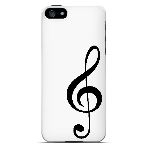 Simple Treble Clef - Geeks Designer Line Music Series Hard Case for Apple iPhone 5/5S