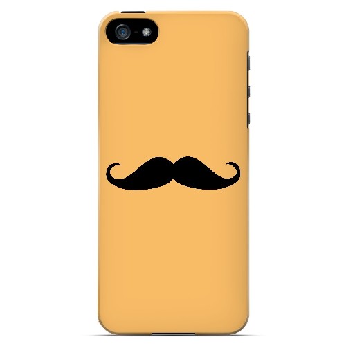 Mustache Orange - Geeks Designer Line Humor Series Hard Case for Apple iPhone 5/5S