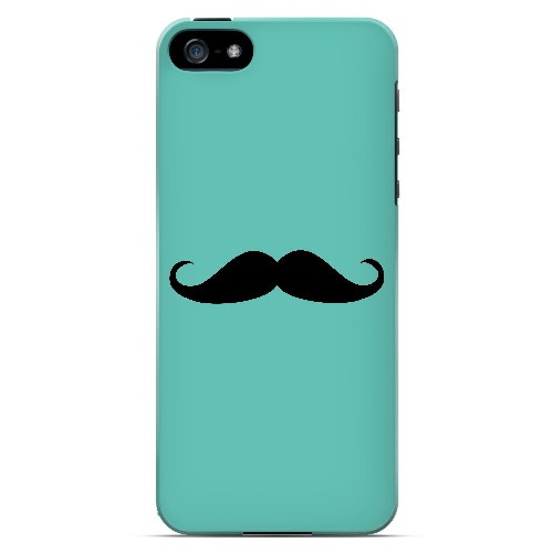 Mustache Teal - Geeks Designer Line Humor Series Hard Case for Apple iPhone 5/5S Mustache Teal - Geeks Designer Line Humor Series Hard Case for Apple iPhone 5/5S