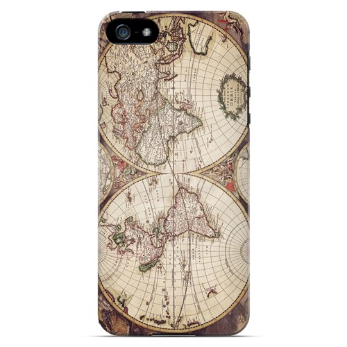 Terrarum Orbis - Geeks Designer Line Map Series Hard Case for Apple iPhone 5/5S