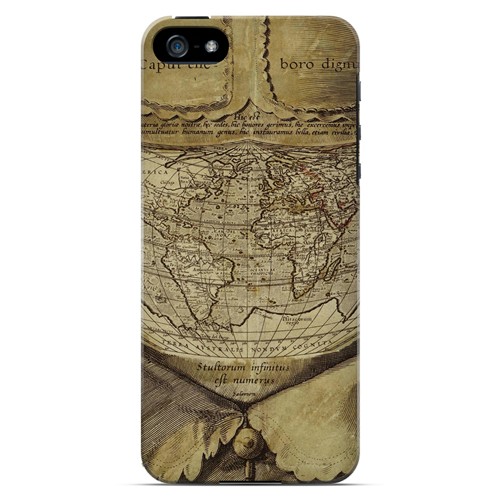 Ancient Map Head - Geeks Designer Line Map Series Hard Case for Apple iPhone 5/5S