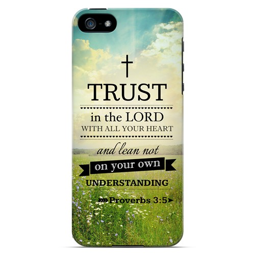 Proverbs 3:5 - Geeks Designer Line Bible Series Hard Case for Apple iPhone 5/5S