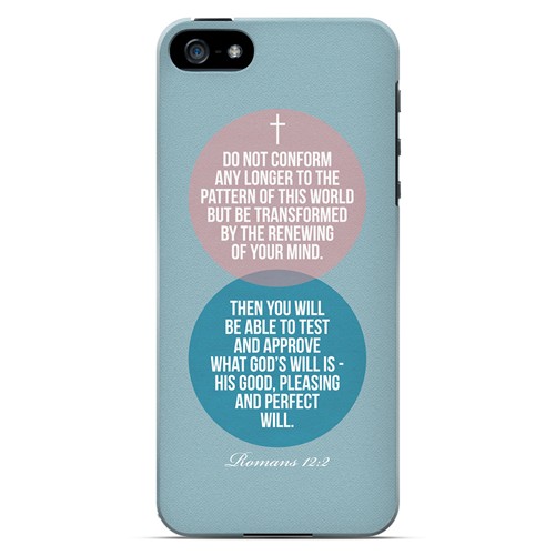 Romans 12:2 - Geeks Designer Line Bible Series Hard Case for Apple iPhone 5/5S