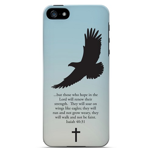 Isaiah 40:31 - Faint Blue - Geeks Designer Line Bible Series Hard Case for Apple iPhone 5/5S Isaiah 40:31 - Faint Blue - Geeks Designer Line Bible Series Hard Case for Apple iPhone 5/5S