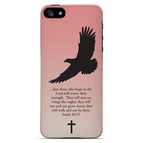 Isaiah 40:31 - Wisp Pink - Geeks Designer Line Bible Series Hard Case for Apple iPhone 5/5S Isaiah 40:31 - Wisp Pink - Geeks Designer Line Bible Series Hard Case for Apple iPhone 5/5S