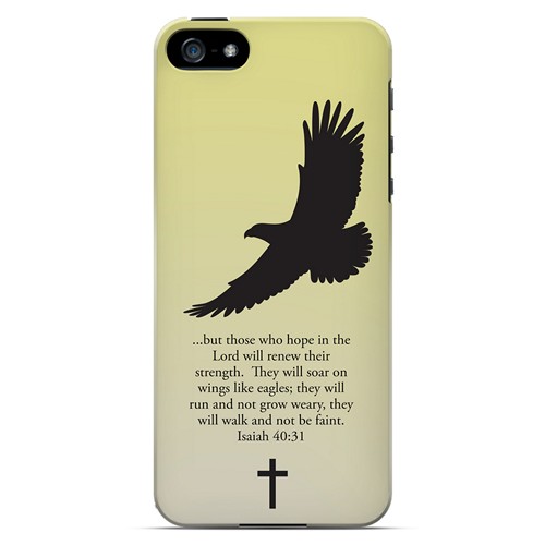 Isaiah 40:31 - Sunset Yellow - Geeks Designer Line Bible Series Hard Case for Apple iPhone 5/5S
