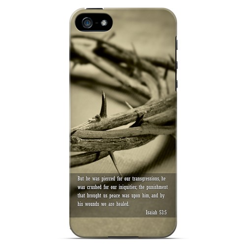 Isaiah 53:5 - Geeks Designer Line Bible Series Hard Case for Apple iPhone 5/5S