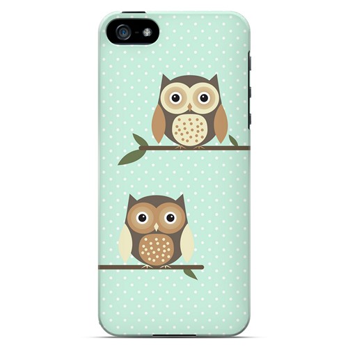 Retro Owls on Polka Dots - Geeks Designer Line Owl Series Hard Case for Apple iPhone 5/5S Retro Owls on Polka Dots - Geeks Designer Line Owl Series Hard Case for Apple iPhone 5/5S