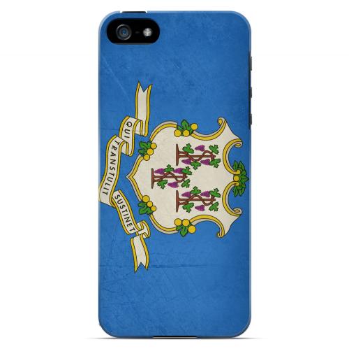 Grunge Connecticut - Geeks Designer Line Flag Series Hard Case for Apple iPhone 5/5S