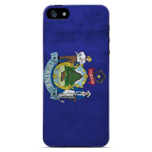 Grunge Maine - Geeks Designer Line Flag Series Hard Case for Apple iPhone 5/5S Grunge Maine - Geeks Designer Line Flag Series Hard Case for Apple iPhone 5/5S