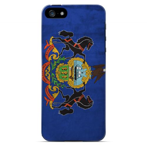 Grunge Pennsylvania - Geeks Designer Line Flag Series Hard Case for Apple iPhone 5/5S