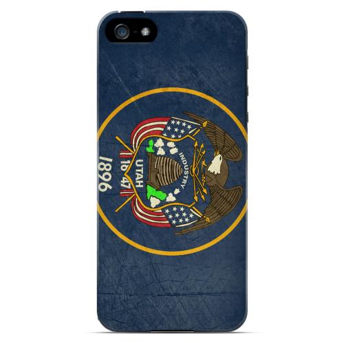 Grunge Utah - Geeks Designer Line Flag Series Hard Case for Apple iPhone 5/5S