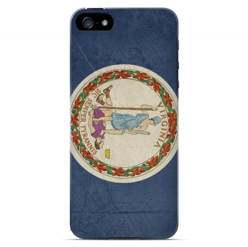 Grunge Virginia - Geeks Designer Line Flag Series Hard Case for Apple iPhone 5/5S