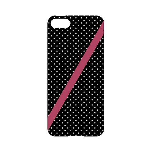 Pink Diagonal Stripe Geeks Designer Line Polka Dot Series Slim Hard Case for Apple iPhone 5/5S