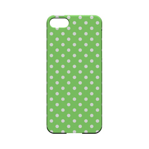 White Dots on Green Geeks Designer Line Polka Dot Series Slim Hard Case for Apple iPhone 5/5S
