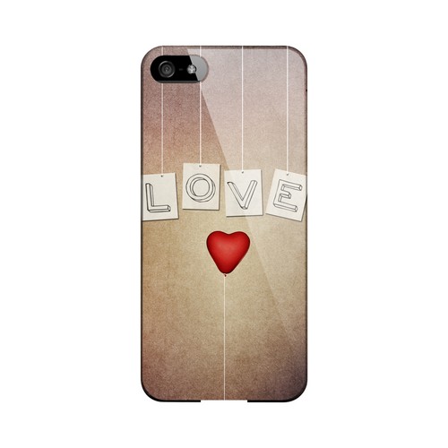 Love & Heart Balloon Geeks Designer Line Heart Series Slim Hard Case for Apple iPhone 5/5S