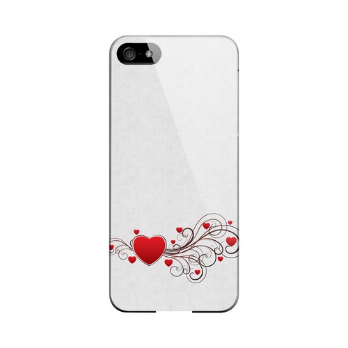 Love Bloom Geeks Designer Line Heart Series Slim Hard Case for Apple iPhone 5/5S