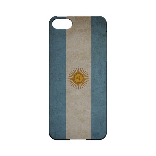 Grunge Argentina Geeks Designer Line Flag Series Slim Hard Case for Apple iPhone 5/5S