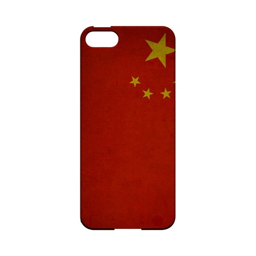 Grunge China Geeks Designer Line Flag Series Slim Hard Case for Apple iPhone 5/5S