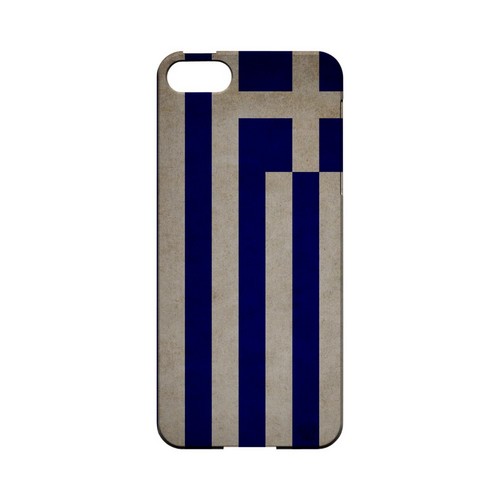 Grunge Greece Geeks Designer Line Flag Series Slim Hard Case for Apple iPhone 5/5S
