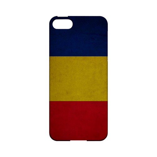 Grunge Romania Geeks Designer Line Flag Series Slim Hard Case for Apple iPhone 5/5S