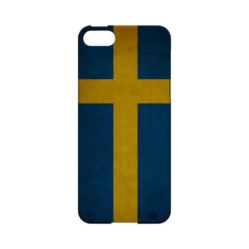 Grunge Sweden Geeks Designer Line Flag Series Slim Hard Case for Apple iPhone 5/5S