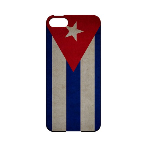 Grunge Cuba Geeks Designer Line Flag Series Slim Hard Case for Apple iPhone 5/5S