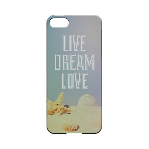 Live Dream Love Geeks Designer Line Beach Series Slim Hard Case for Apple iPhone 5/5S