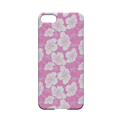 White Hibiscus on Pink - Geeks Designer Line Floral Series Hard Case for Apple iPhone 5/5S