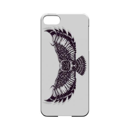 Flying Owl on White - Geeks Designer Line Tattoo Series Hard Case for Apple iPhone 5/5S