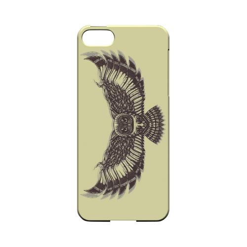 Flying Owl on Yellow - Geeks Designer Line Tattoo Series Hard Case for Apple iPhone 5/5S