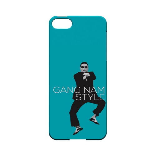 Teal Gangnam Style - Geeks Designer Line Slim Back Cover for Apple iPhone 5/5S