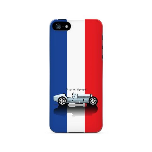 Bugatti Type 35S on Blue/ White/ Red - Geeks Designer Line Auto Series Hard Case for Apple iPhone 5/5S