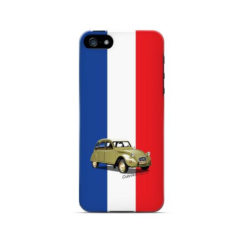 Citroen 2CV on Blue/ White/ Red - Geeks Designer Line Auto Series Hard Case for Apple iPhone 5/5S