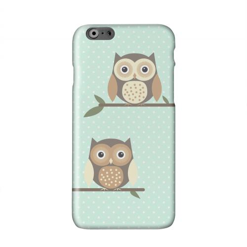 Retro Owls on Polka Dots Solid White Hard Case Cover for Apple iPhone 6 PLUS/6S PLUS (5.5 inch)