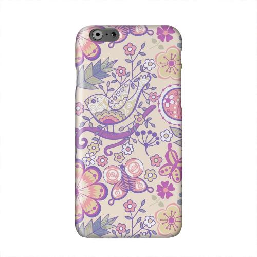 Birds, Hearts & Flowers Solid White Hard Case Cover for Apple iPhone 6 PLUS/6S PLUS (5.5 inch)