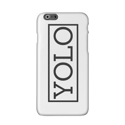 Black/ White YOLO Solid White Hard Case Cover for Apple iPhone 6 PLUS/6S PLUS (5.5 inch)