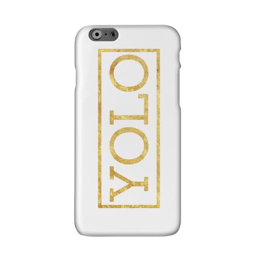 Gold YOLO Solid White Hard Case Cover for Apple iPhone 6 PLUS/6S PLUS (5.5 inch)