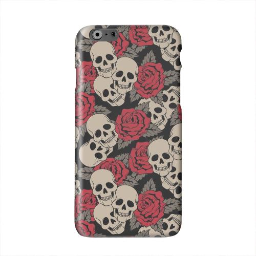 Rose Skulls Solid White Hard Case Cover for Apple iPhone 6 PLUS/6S PLUS (5.5 inch)